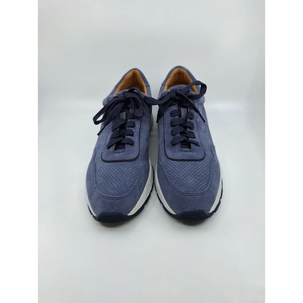 Peter Millar Wayfare Runner MF24XF80 Mens 10 Navy Suede Athletic Shoes - Picture 4 of 5